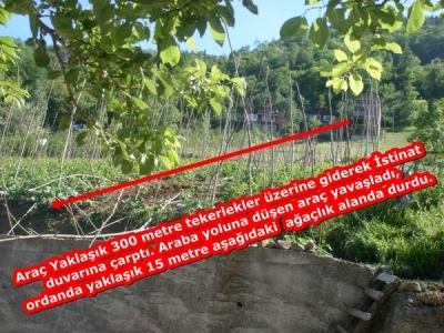 Araba Yuvarlandı Can Kaybı Yok 4