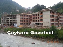 Dere Yatağında Okul inşaatı