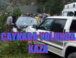 Çaykara Dernekpazarı Yolunda Kaza