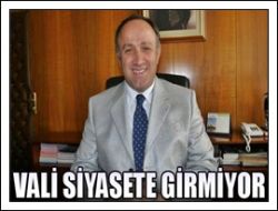 Vali Seyfullah Hacımüftüoğlu Siyasete Girmiyor