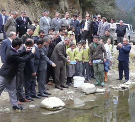Vali Kızılcık Haldizen Deresine Alabalık Bıraktı 2 Vali Kızılcık Haldizen Deresine Alabalık Bıraktı 2
