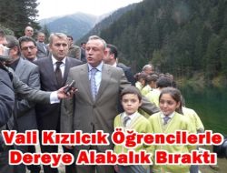 Vali Kızılcık Haldizen Deresine Alabalık Bıraktı