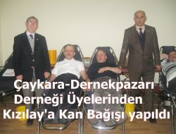 Çay-Der Üyelerinden Kızılay’a Kan Bağışı Yapıldı