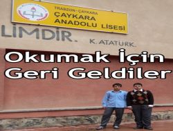 Fen Lisesinden Geri Geldiler