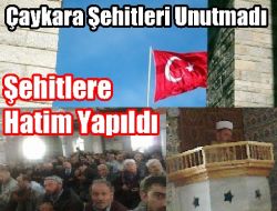 Şehitlere Hatim Okundu