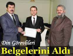 Din Görevlileri Belgelerini Aldı