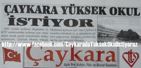 Çaykara Yüksekokul İstiyor 2 Çaykara Yüksekokul İstiyor 2