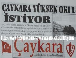 Çaykara Yüksekokul İstiyor