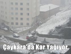 Çaykara’da Kar Yağıyor