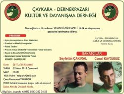 Çaykaralılar Derneği Gece Düzenliyor