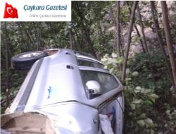 Köy yolunda kaza ucuz atlatıldı