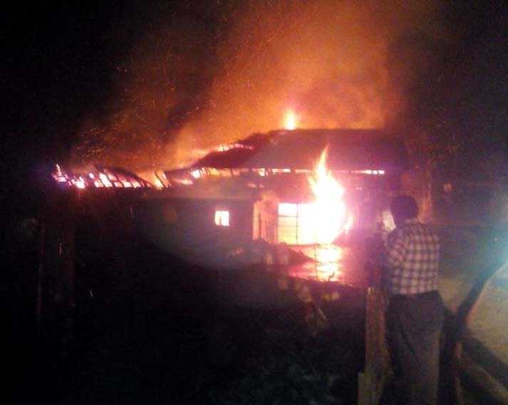 Çaykara Şahinkaya da yangın