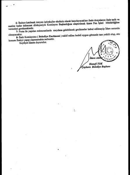 Çaykara Belediyesinden Satılık Gayrimenkuller 3
