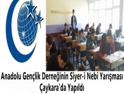 Anadolu Gençlik Derneğinin Siyer-i Nebi Yarışması Çaykara’da yapıldı