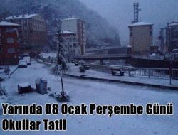 Çaykara’da 8 Ocak Perşembe Okullar Tatil