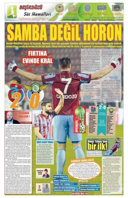 Trabzonspor'un Akhisar Galibiyeti Manşetlerde 4