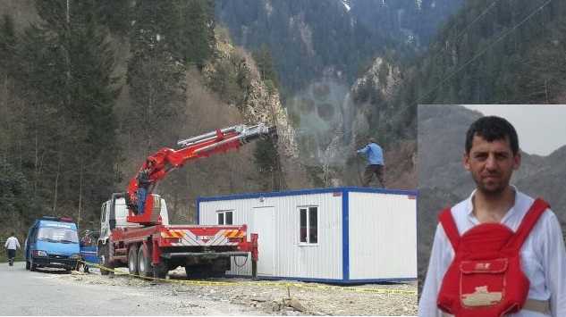 Elektrik kazasının olay yeri görüntüsü