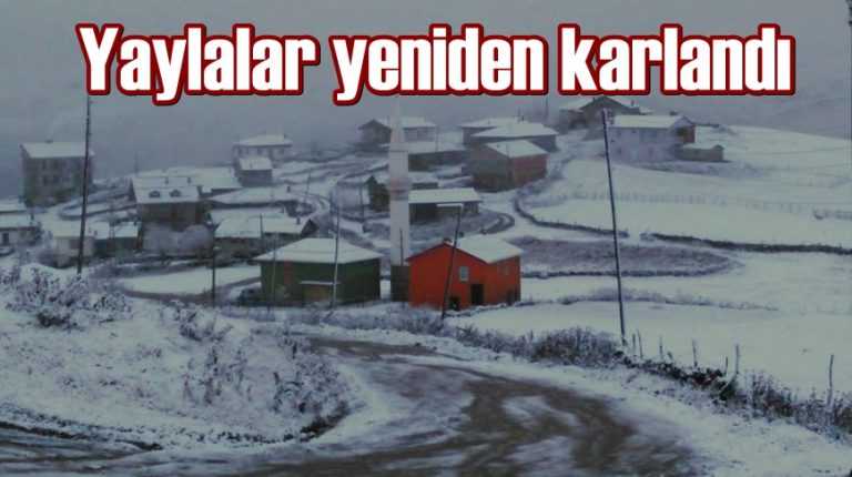 Yaylalar ikinci kez karlandı