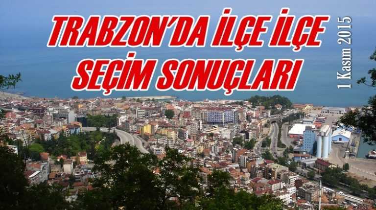 Trabzon’da ilçelere göre seçim sonuçları