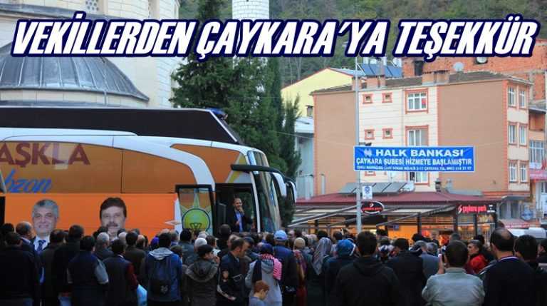 Ak Parti milletvekillerinden Çaykara’ya teşekkür