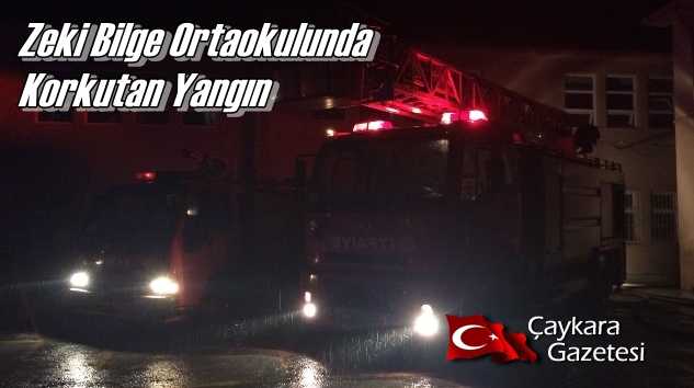 Zeki Bilge Ortaokulunda Yangın  Çıktı