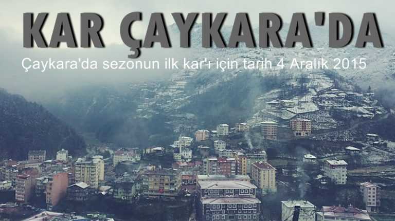 Çaykara sezonun ilk kar’ı ile buluştu