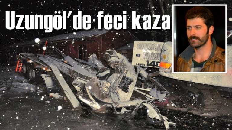 Freni patlayan kamyonda can verdi