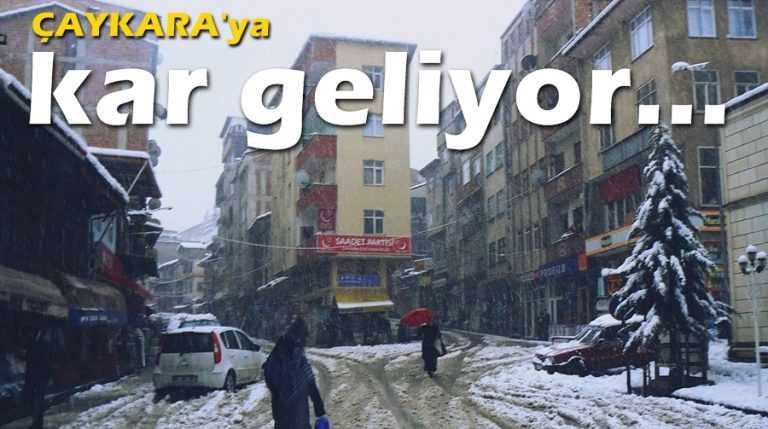 Çaykara yeniden kar etkisine giriyor