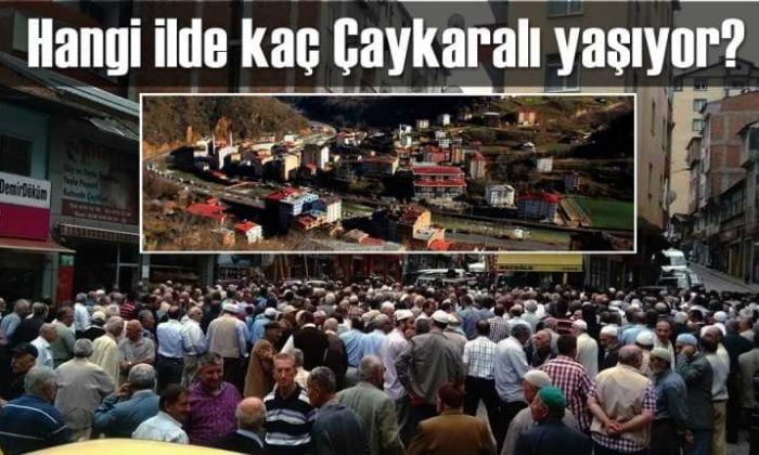 Hangi şehirde ne kadar Çaykaralı yaşıyor?