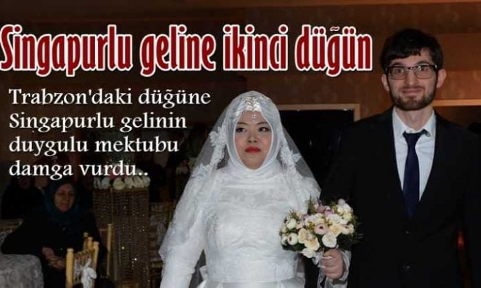 Çaykara’nın Singapurlu gelinine çifte düğün