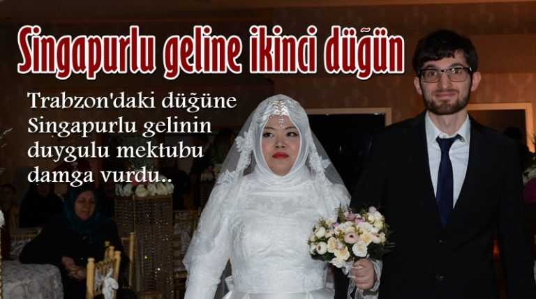 Çaykara’nın Singapurlu gelinine çifte düğün