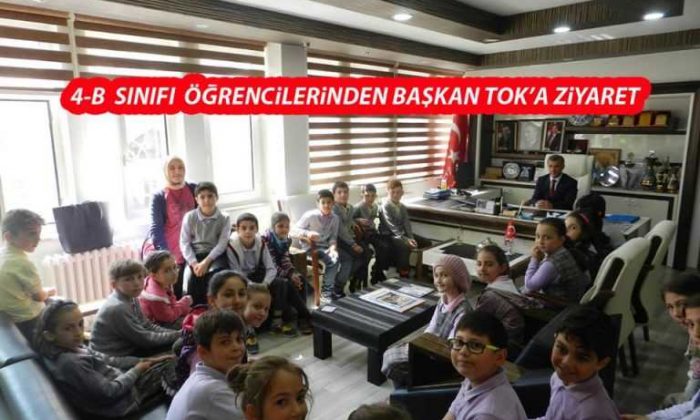 Minik öğrencilerden başkana ziyaret