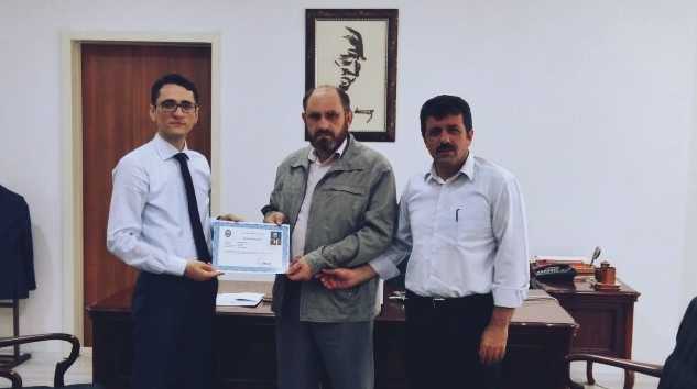 Kaymakam’dan Köksal’a milli irade ödülü