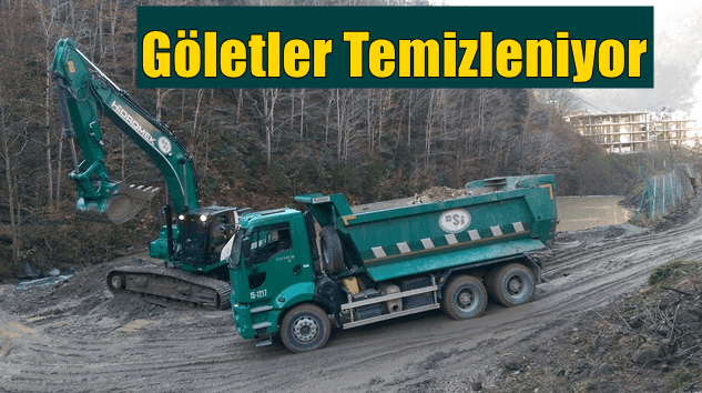 Göletlerde biriken malzeme DSİ tarafından temizleniyor
