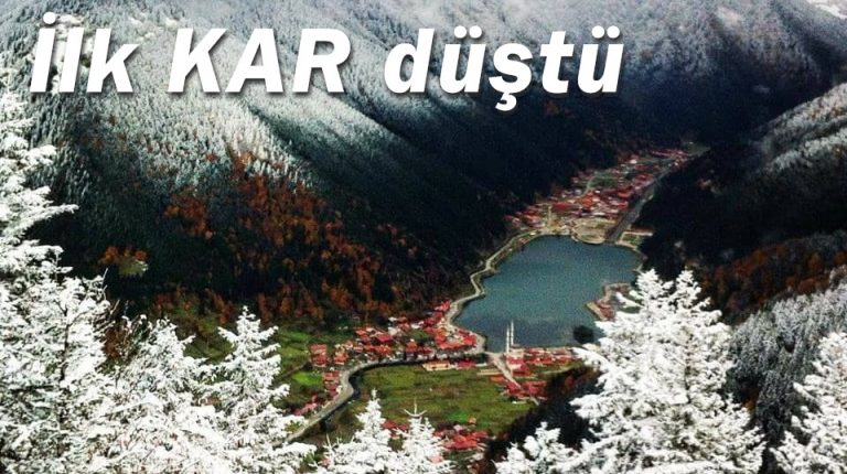 Çaykara’da yılın ilk KAR’ı yağdı
