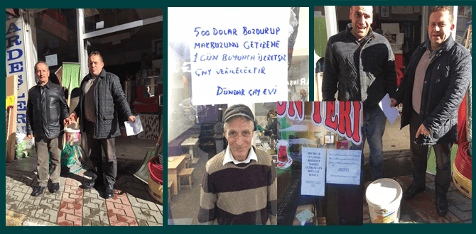Çaykara esnafından Türk Lirasına destek döviz bozdurana boya çay ve bilet hediye