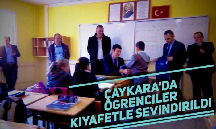 Çaykara’da 1245 öğrenciye kıyafet hediyesi