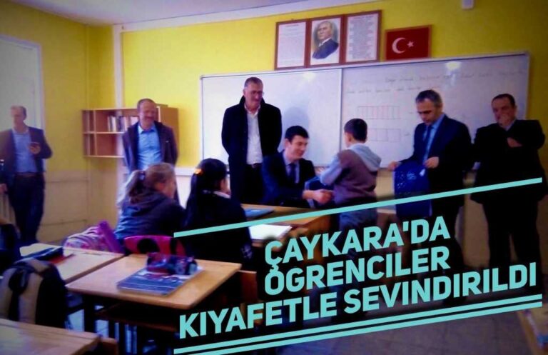 Çaykara’da 1245 öğrenciye kıyafet hediyesi