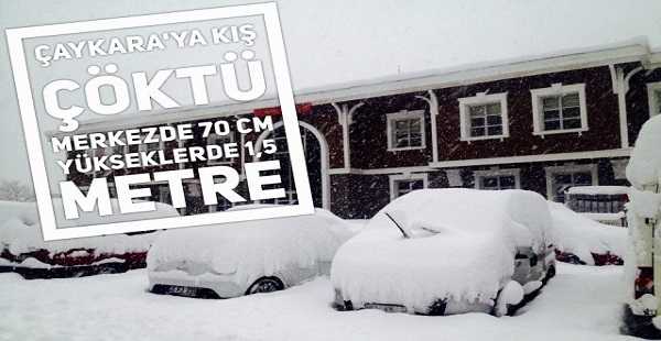 Çaykara’da ağır kış!