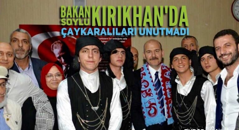 İçişleri Bakanı Süleyman Soylu Kırıkhan’daki Çaykaralılarla buluştu