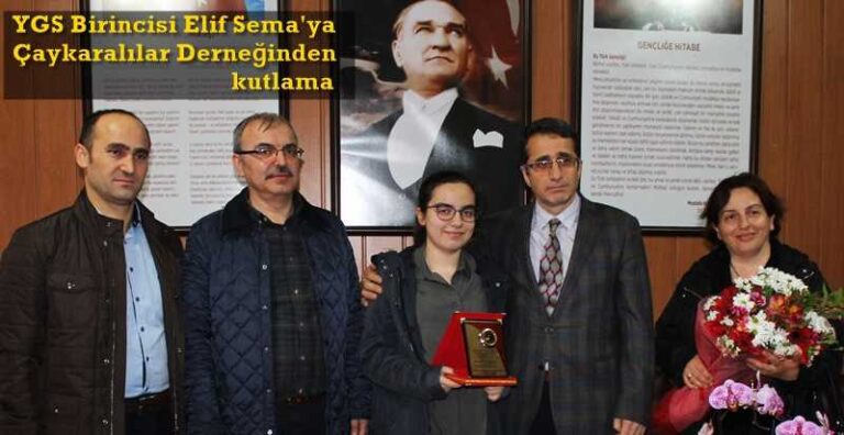 Çaykaralılar Derneği YGS Birincisi Elif Sema’yı ödüllendirdi
