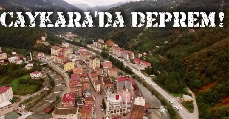 Deprem Çaykara’da hissedildi