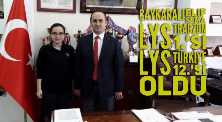Çaykaralı Elif Sema’dan müthiş LYS başarısı