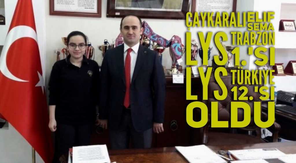 Çaykaralı Elif Sema’dan müthiş LYS başarısı
