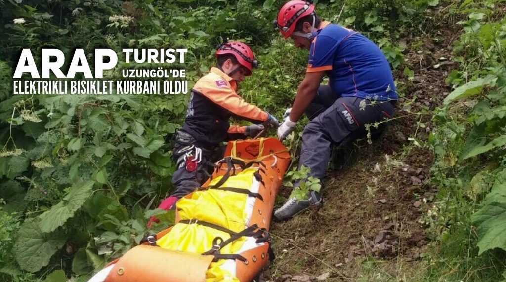 Uzungöl’de elektirkli bisiklet faciası Arap uyruklu bir kişi öldü