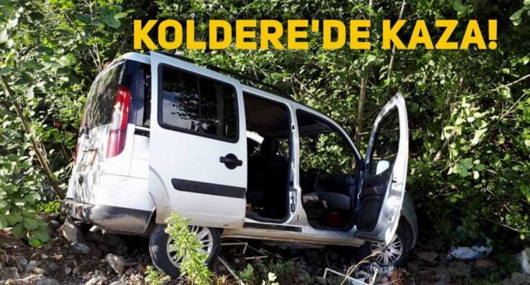 Şarampole düşen araçtaki 10 kişinin burnu kanamadı