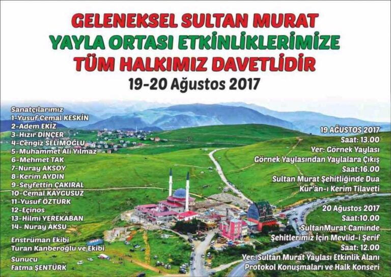 Sultanmurat Yayla Ortası Geleneği programı netleşti