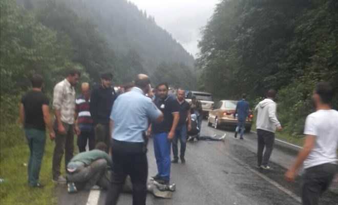 Çaykara-Of yolundaki kazada yaralılar var