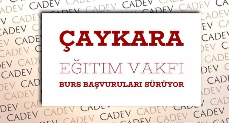 Çaykara Eğitim Vakfı Burs Başvurularında son tarih 10 Ekim