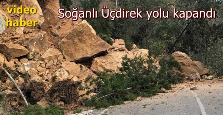Çaykara Sultanmurat yolu heyelandan kapandı